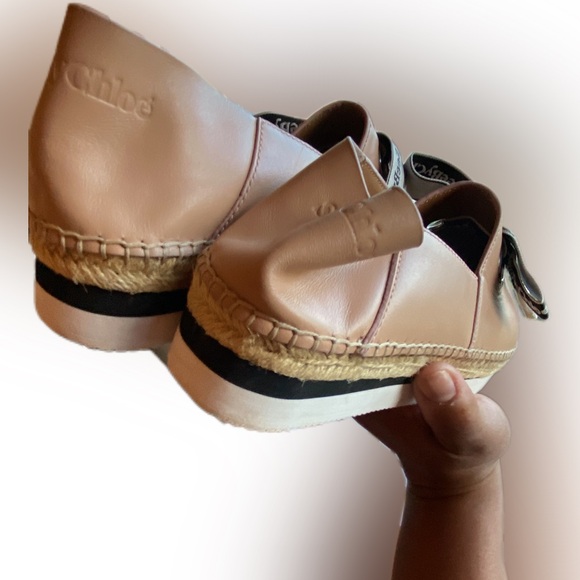 See by Chloé Women's Leather Espadrilles - Size 38 or 7.5 - Picture 8 of 9